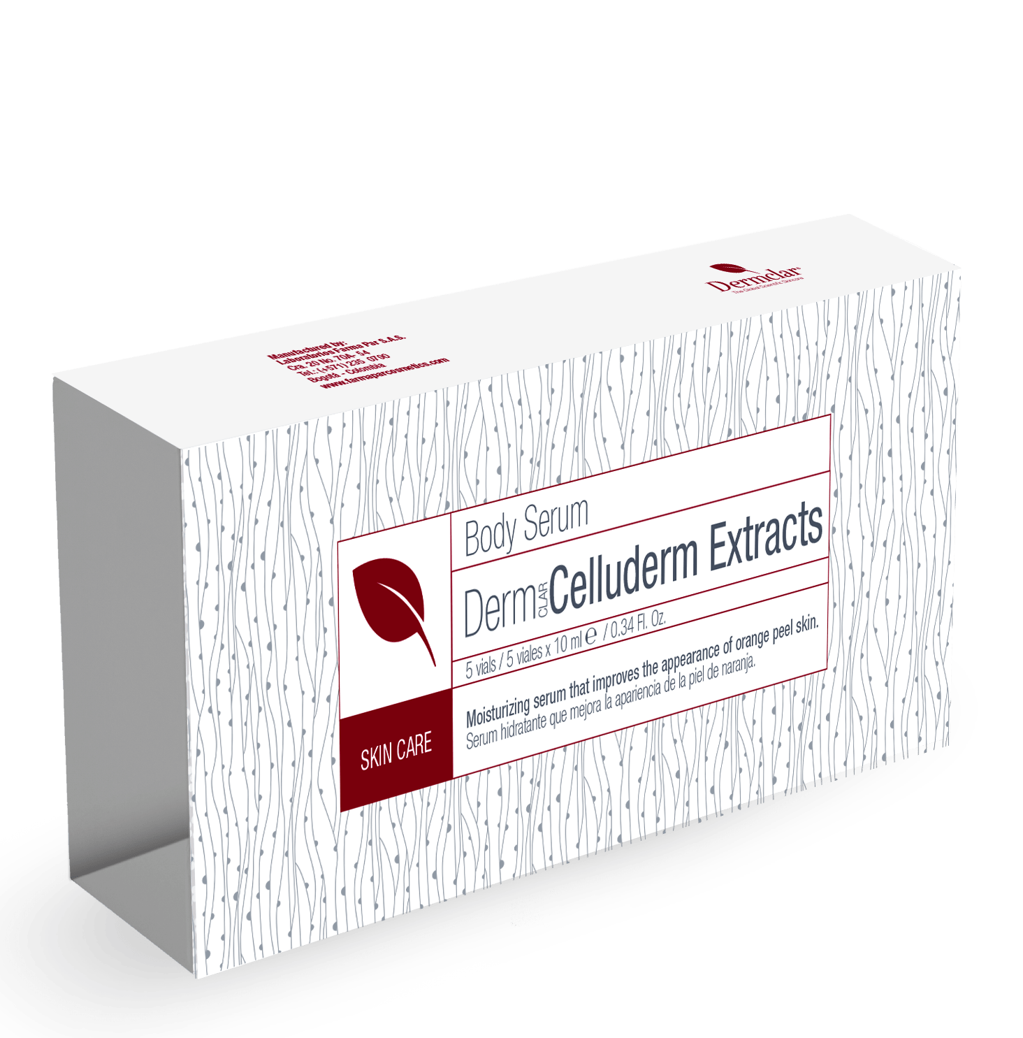 DERMCLAR CELLUDERM EXTRACTS vial 10 ml x 5